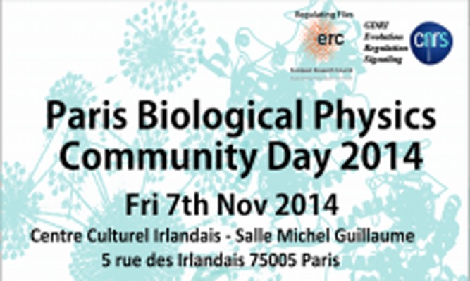 Read more about the article Paris Biological Physics Community Day 2014
